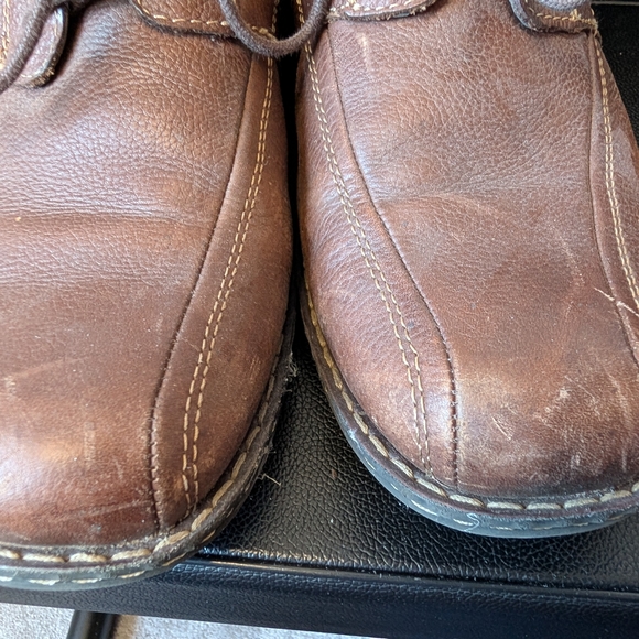 Dockers Men's 12M Brown Leather Moc Toe Oxford Derby Lace Up Comfort Shoes